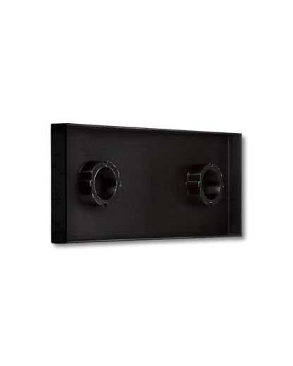 3er Steckdosen-Abdeckung Schwarz/Gemustert